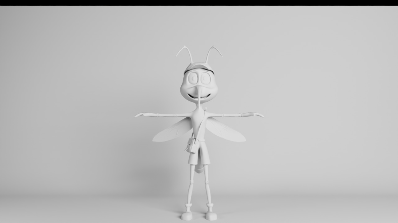 Early Amos Kito 3D prototype: Full silhouette