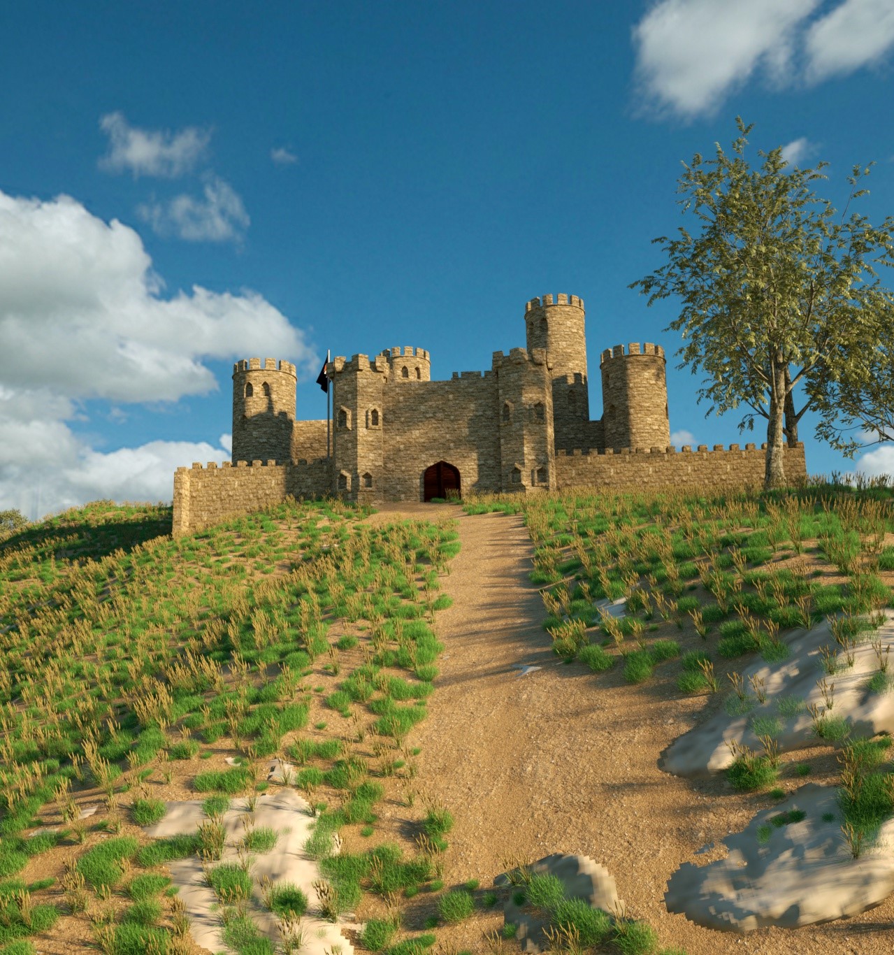 Castle Landscape, view 1