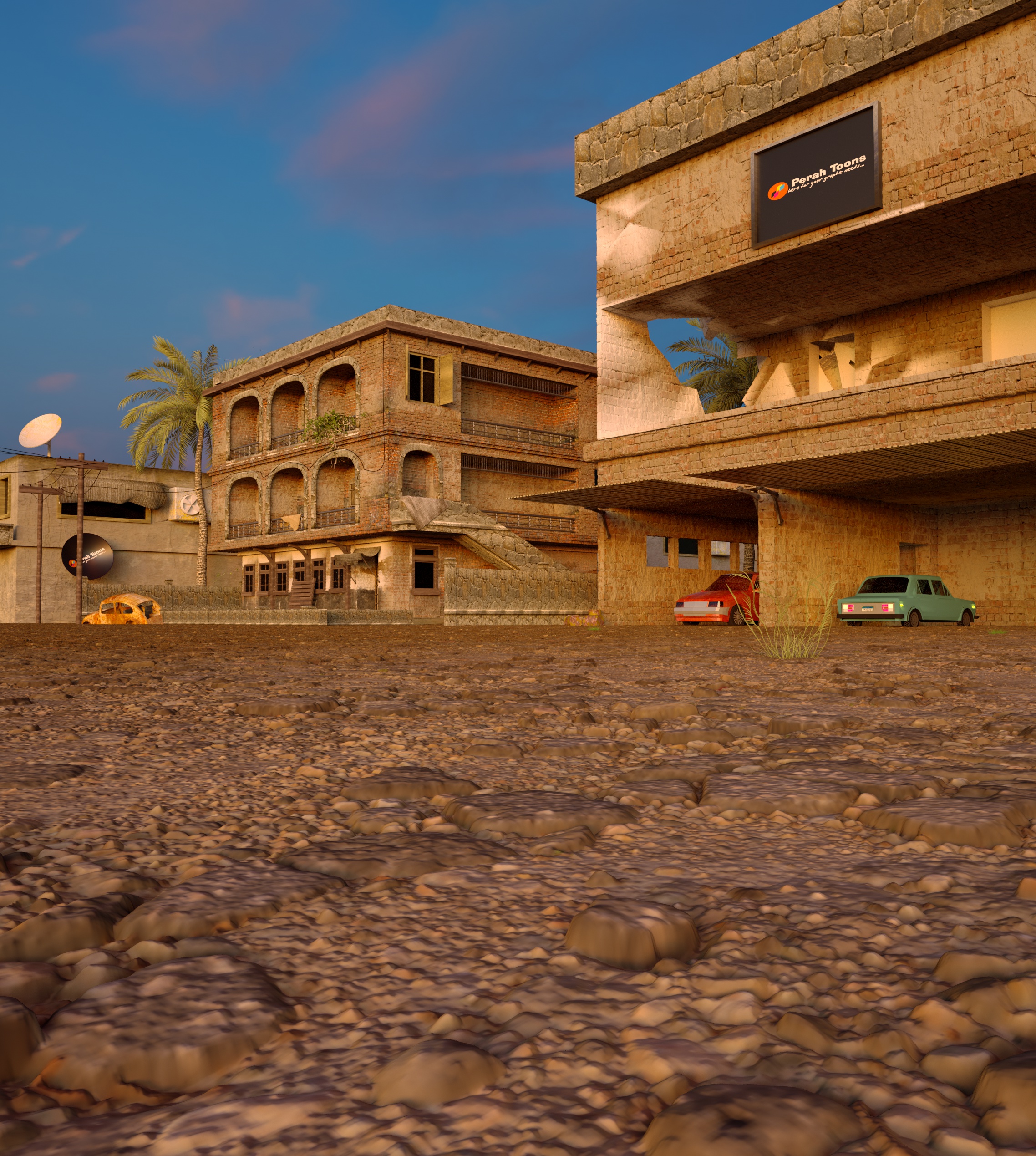 Urban Brick Neighbourhood, view 1