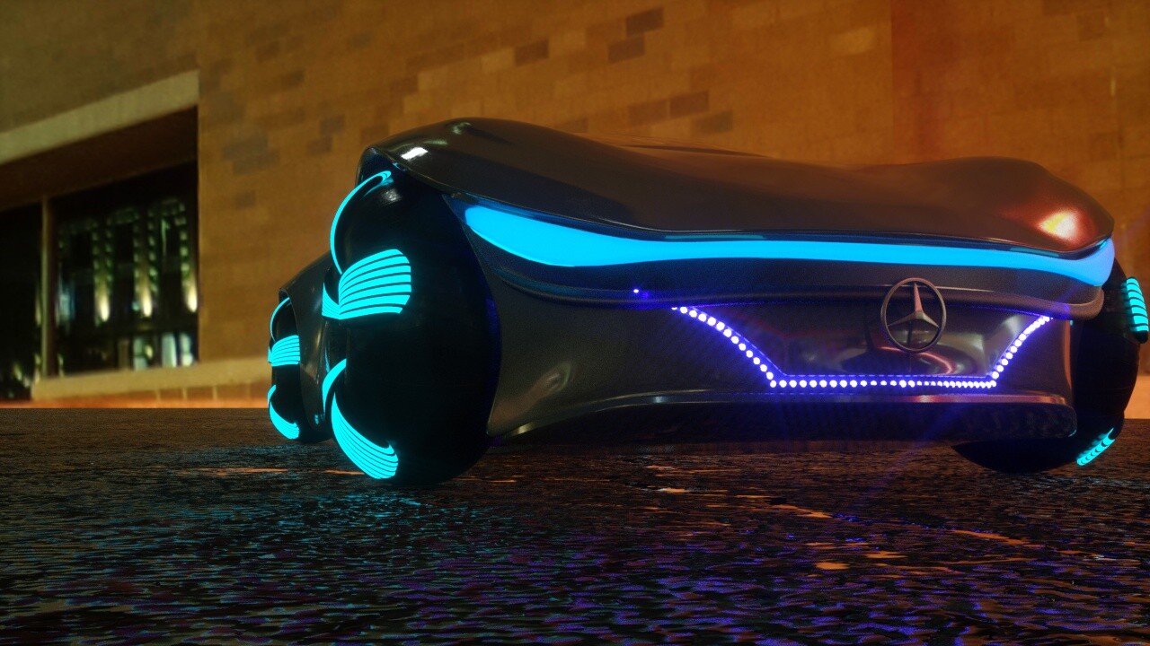 Low front Octane render of the Mercedes Vision AVTR study