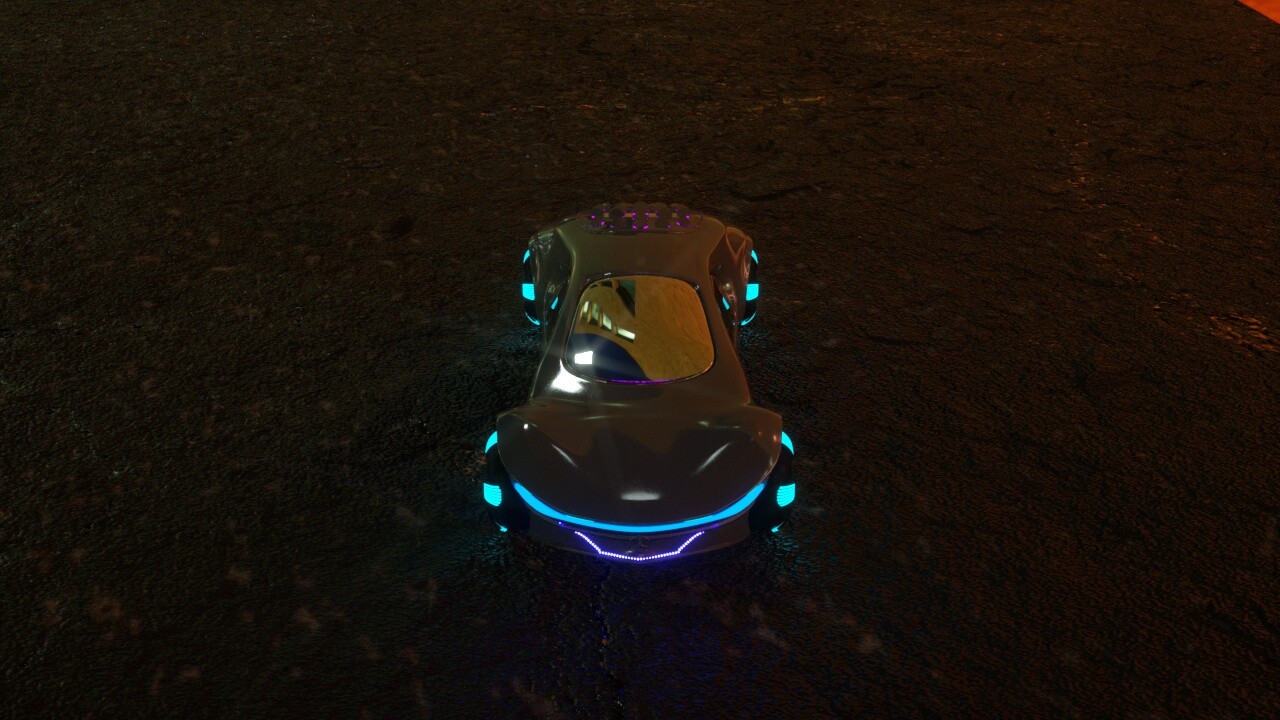 Top view Octane render of the Mercedes Vision AVTR study