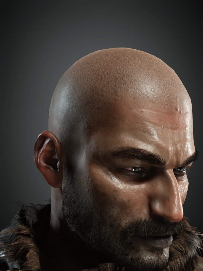 Close portrait of the tribal warrior